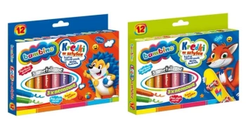 Kredki w sztyfcie 12 kolorów BAMBINO - ST-MAJEWSKI