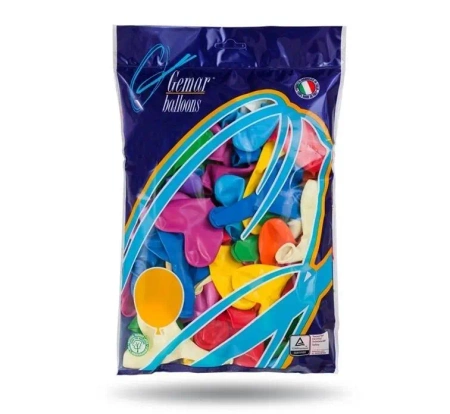 Balony pastelowe Serce bez nadruku MIX 50szt - Godan