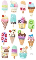 Naklejki z pianki - Lody 15szt - Dalprint dpCraft