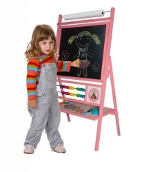 Tablica obrotowa z 2 -rzędowym liczydłem różowa - 3toysm