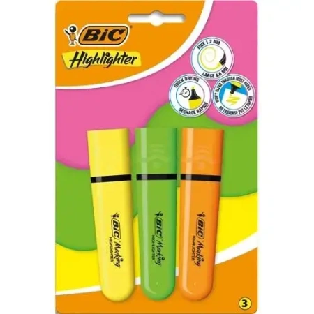 Zakreślacz Highlighter mix neon 3szt BIC