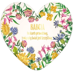 Laurka dwustronna Serce Babcia - Ogródek Babci - Henry