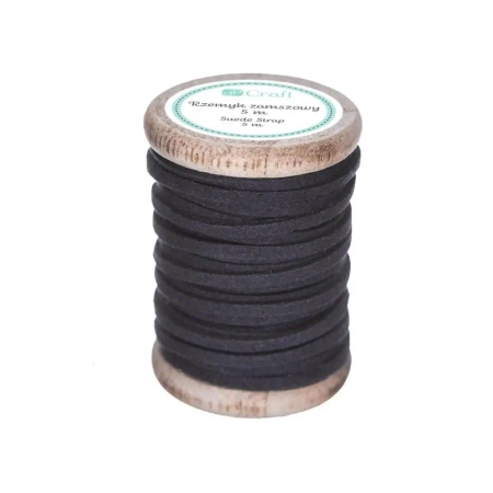 Rzemyk zamszowy 5m czarny - Dalprint