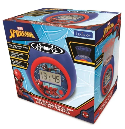 Budzik cyfrowy Spider-Man z projektorem i timerem RL977SP - Lexibook