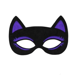 Maska na Halloween flokowana Kot - Arpex