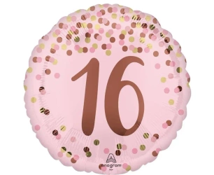 Balon foliowy Pretty pink 16th Birthday 46cm - Anagram