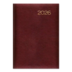 Kalendarz 2026 książkowy A5 dzienny bordowy SK2 - Sapt