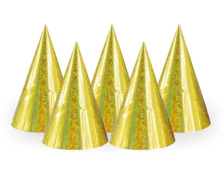Czapeczki holograficzne złote 100szt - Godan