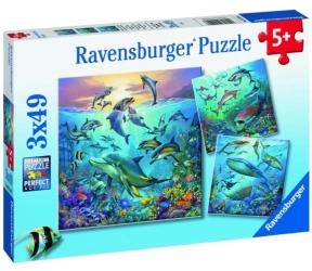 Puzzle 3x49 Podwodne życie - Ravensburger