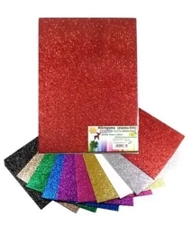 Pianka mikroguma brokat 20x30cm 10 arkuszy - Galeria Hobby