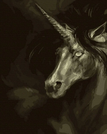 Malowanie po numerach Szary jednorożec GX43533 - TWOJE HOBBY