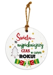 Zawieszka ceramiczna Boże Narodzenie - Kukartka