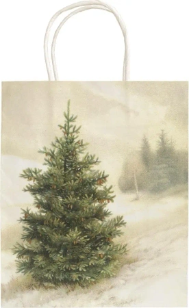 Torebka ozdobna A5 STBAG149 Jodła zimą BN - Skona Ting