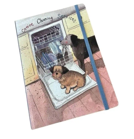 Notatnik z gumką A5 LCN15 Psy przy zmywarce - Alex Clark