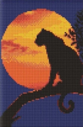 Diamentowa mozaika bez ramy - Gracja pantery 20x30 - Ideyka