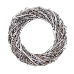 Wianek z gałązek bielony 20cm - Dalprint dpCraft