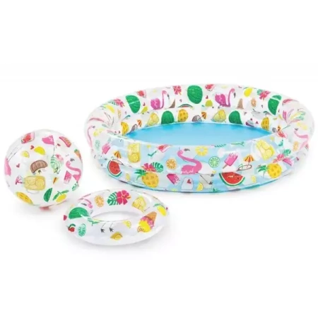 Basen z piłką i kołem 122x25cm - Intex