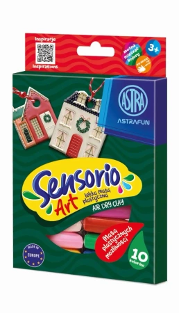 Masa plastyczna Astrafun Sensorio Kids 10 kolorów 1szt.mix - ASTRA art-pap
