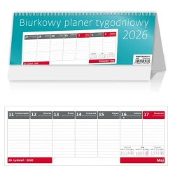 Kalendarz 2026 biurkowy tygodniowy Planer HELMA