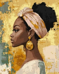 Malowanie po numerach - Piękność z kolczykami - Ideyka