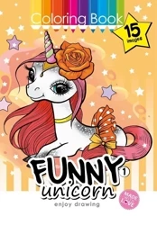 Kolorowanka A4 15 obrazków Zabawne jednorożce 1 - Fresh