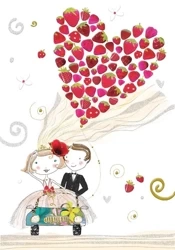 Karnet B6 + koperta MO6742 Ślub Truskawki - Turnowsky