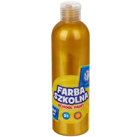 Farba szkolna naturalna tempera Astra 250 ml metaliczna złota - ASTRA art-pap