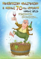 Kartka okolicznościowa Urodziny 70 MF39 - Trend