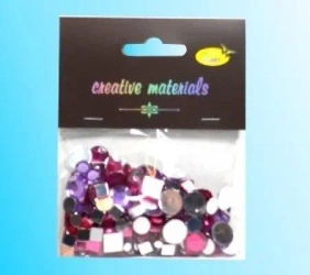 Elementy kryształkowe tonacja różowa 4-12mm 25g - Galeria Hobby