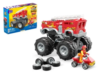 Hot Wheels Monster Truck Strażacki wóz alarmowy - Mattel