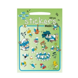 Zestaw Naklejek 180 szt Muzyka SMERFY - Barbo Toys