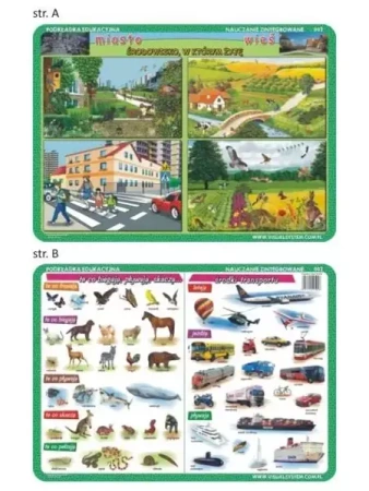 Podkładka edu. 002 -Miasto i wieś, środki trans... - Visual System