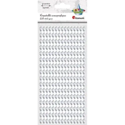 Kryształki samoprzylepne markizy 24szt srebrne - Titanum