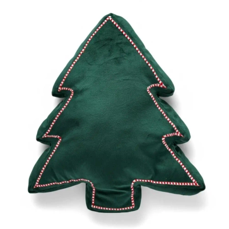 Poduszka w kształcie choinki z lamówką - MCD