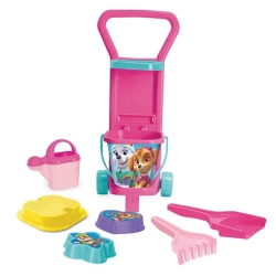 Psi Patrol Wózek z kompletem do piasku 8el różowy - WADER