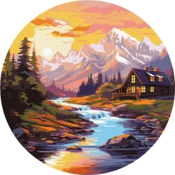 Malowanie po numerach - Dom nad rzeką 39cm - Ideyka