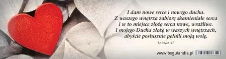 Zakładka do książki. I dam nowe serce i nowego ducha...