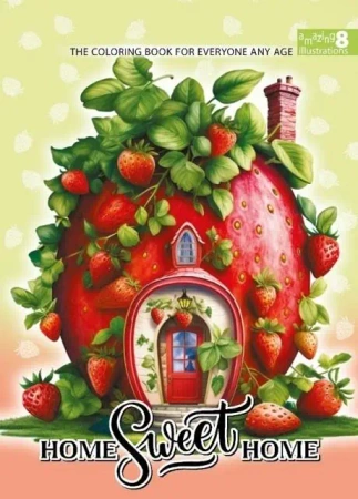 Kolorowanka A4 pionowa 8 obrazków Domki zielony - Fresh