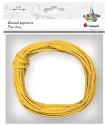 Sznurek papierowy 3.5mmx5m żółty - Titanum