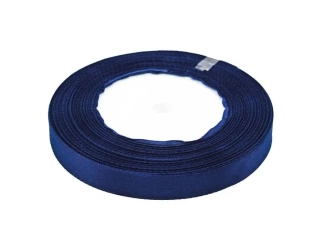 Wstążka satynowa granatowa 12mmx32m - Brewis