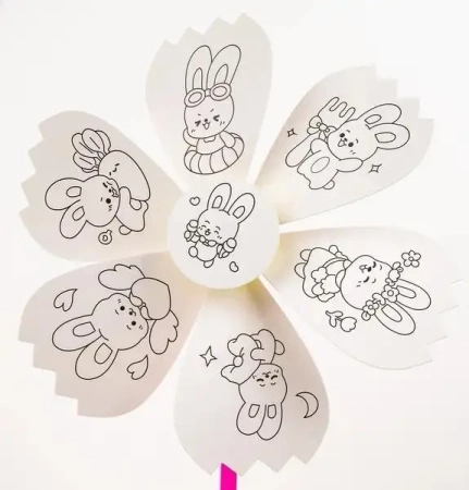 Wiatraczek Tinting do kolorowania królik - Fandy