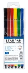 Cienkopisy 6 kolorów okrągłe 0,4 mm - STARPAK