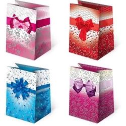 Torebki prezentowe T5-98 Kokardy jasne 10 sztuk - PAW S.C.