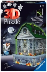 Puzzle 3D 216 Nawiedzony dom świecący w ciemności - Ravensburger