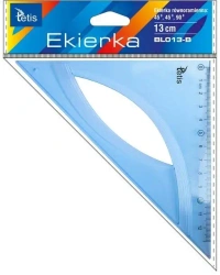 Ekierka równoramienna 13cm niebieska - Tetis