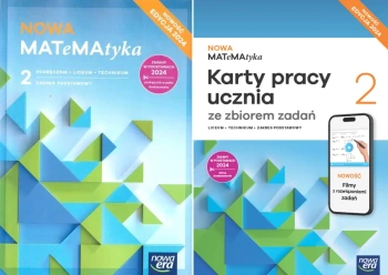 NOWA MATeMAtyka 2 PODRĘCZNIK + KARTY PRACY UCZNIA Edycja 2024 Nowa Era LO - praca zbiorowa