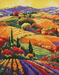 Diamentowa mozaika - Kolorowy krajobraz 40x50cm - Ideyka