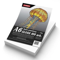 Papier kredowy powlekany A6 350 g/m gloss 100 ark - Tobby
