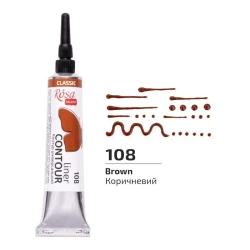 Farba aktylowa konturowa universal brown 20ml - Rosa