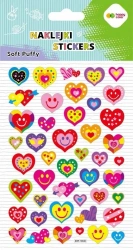 Naklejki 3D Soft Puffy Hearts 110x205 HAPPY COLOR - GDD